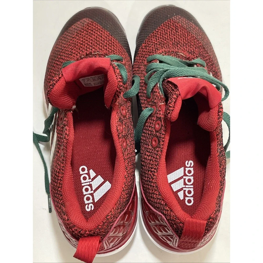 Adidas Womens Power Alley 5 Low Metal Cleats Red Size 7.‎ MD#B39219